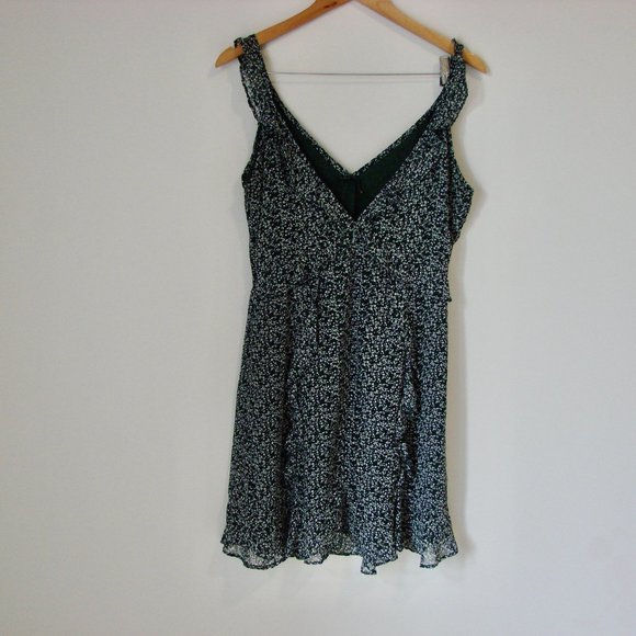 Floral Summer Sleeveless Mini Dress Storia Green White Ruffles Wedding Medium - Picture 15 of 16